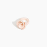 Dinosaur Designs Lily Ring in Rose Swirl — handcrafted marbled dusty pink resin ring with sculptural swirled flower