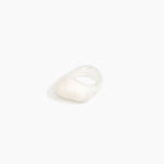 Dinosaur Designs Pebble Ring in Chalk Swirl Colour resin with Regular Fit
