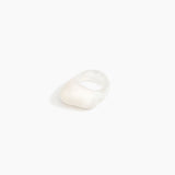 Dinosaur Designs Pebble Ring in Chalk Swirl Colour resin with Regular Fit