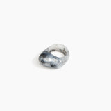Dinosaur Designs Pebble Ring in Slate Colour resin with Regular Fit