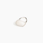 Dinosaur Designs Pebble Duo Ring in Chalk Swirl Colour resin with 925 Sterling Silver Material..