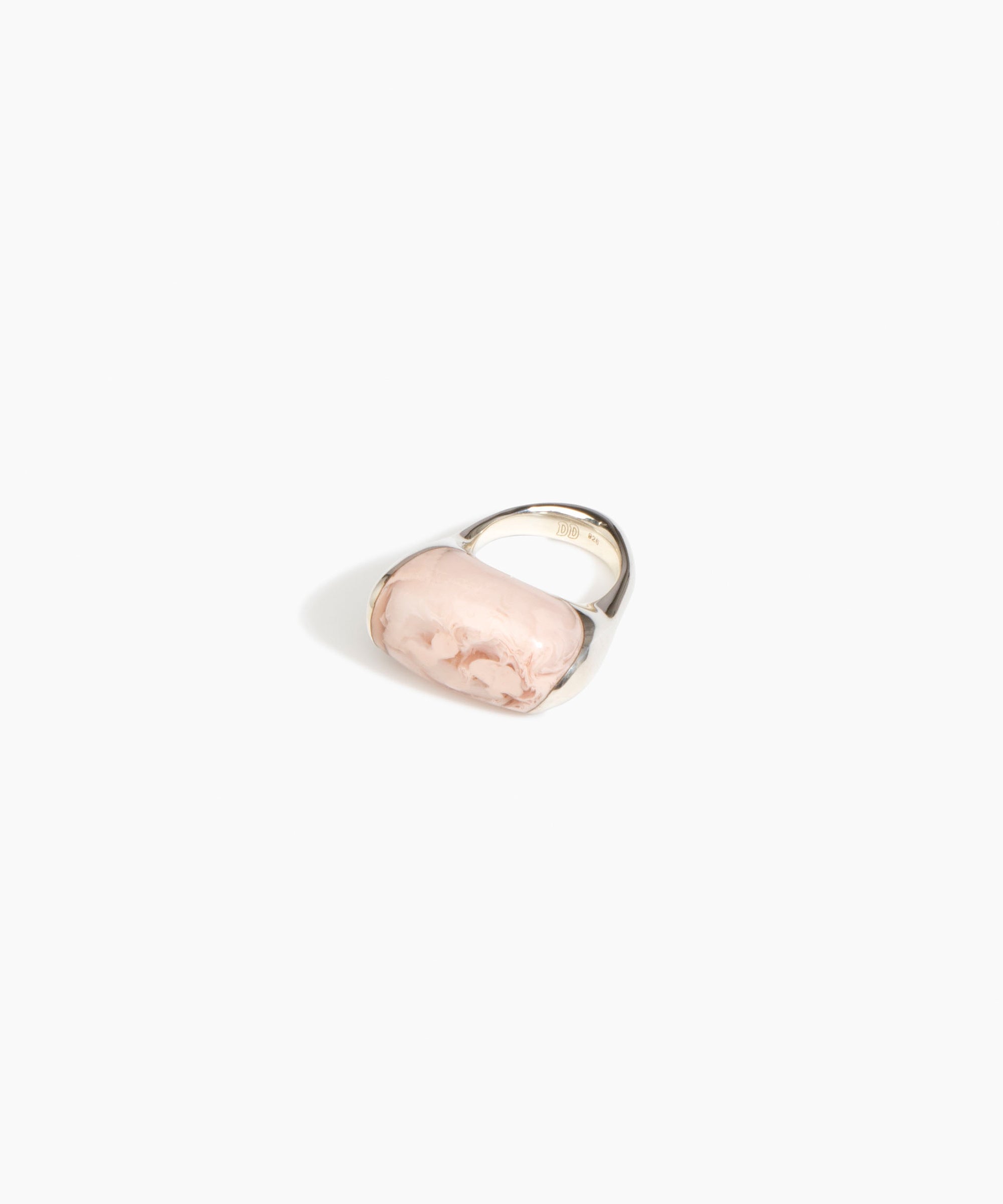 Dinosaur Designs RGPLNPEBDUO Pebble Duo Ring ROSE SWIRL