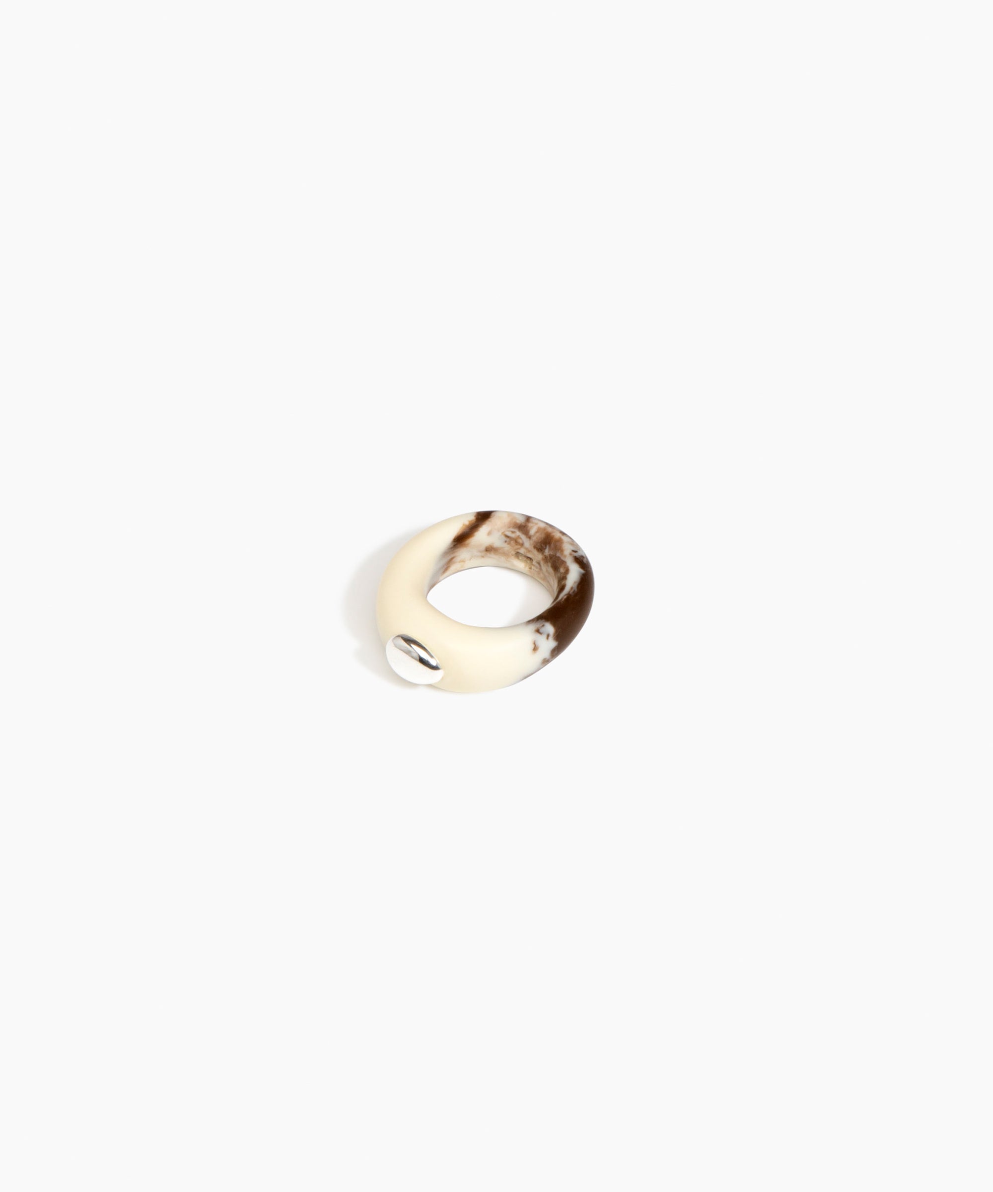 Dinosaur Designs RGRNDRCK Round Rock Ring CAPPUCCINO.