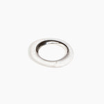 Dinosaur Designs Small Drift Duo Bangle in Chalk Swirl Colour resin with Silver-Plated Brass Material.