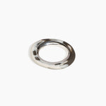 Dinosaur Designs Small Drift Duo Bangle in Granite Colour resin with Silver-Plated Brass Material.