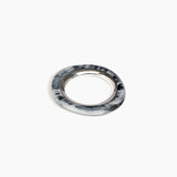 Dinosaur Designs Small Drift Duo Bangle in Slate Colour resin with Silver-Plated Brass Material