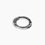 Dinosaur Designs Small Drift Duo Bangle in Slate Colour resin with Silver-Plated Brass Material.