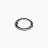 Dinosaur Designs Drift Duo Wishbone Bangle in Slate Colour resin with Silver-Plated Brass Material