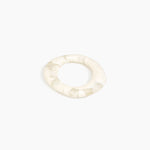 Dinosaur Designs Small Drift Bangle in Chalk Swirl Colour resin with Wide Fit..