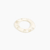 Dinosaur Designs Small Drift Bangle in Chalk Swirl Colour resin with Wide Fit..
