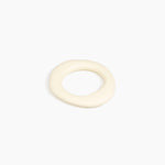 Dinosaur Designs Small Drift Bangle in Cream Colour resin with Wide Fit..