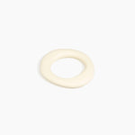 Dinosaur Designs Small Drift Bangle in Cream Colour resin with Wide Fit