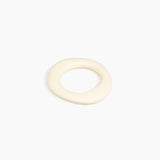 Dinosaur Designs Small Drift Bangle in Cream Colour resin with Wide Fit