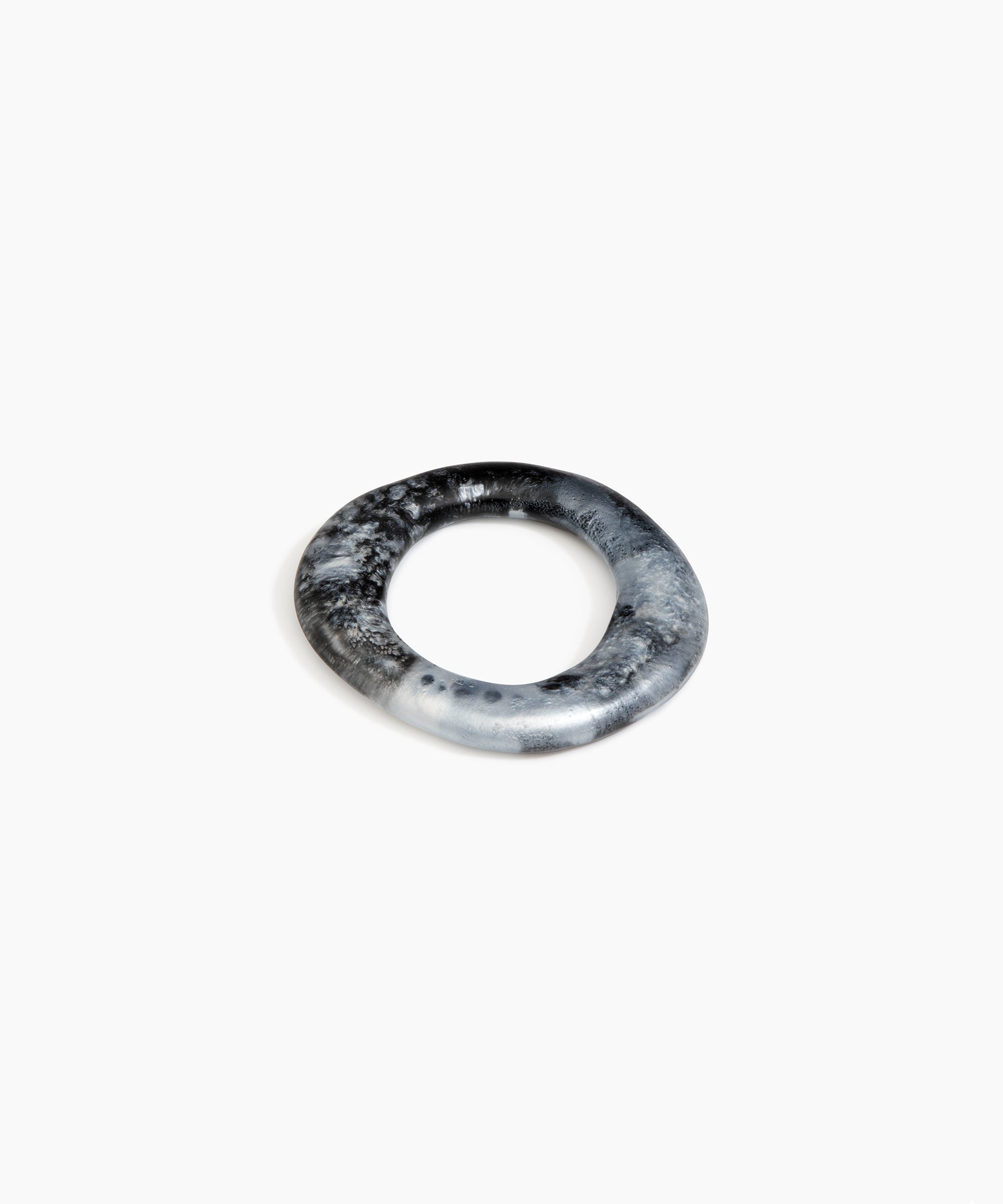 Dinosaur Designs Small Drift Bangle in Slate Colour resin with Wide Fit..