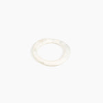 Dinosaur Designs Drift Wishbone Bangle in Chalk Swirl Colour resin with Wide Fit