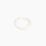 Dinosaur Designs Drift Wishbone Bangle in Chalk Swirl Colour resin with Wide Fit