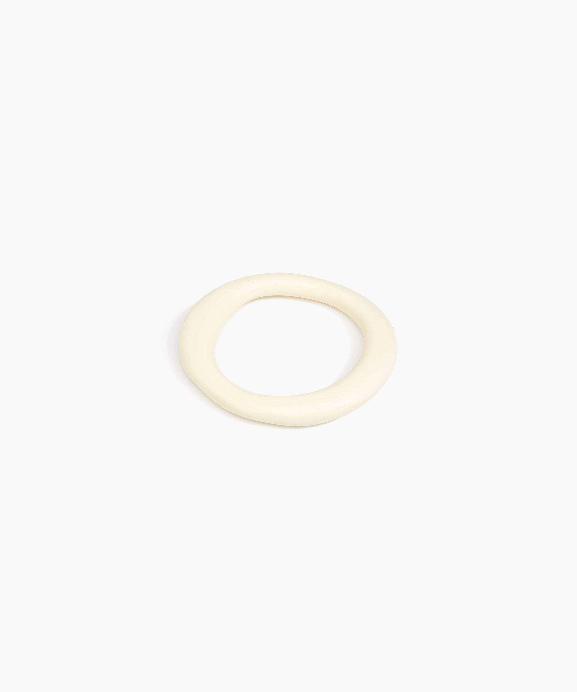 Dinosaur Designs Drift Wishbone Bangle in Cream Colour resin with Wide Fit..