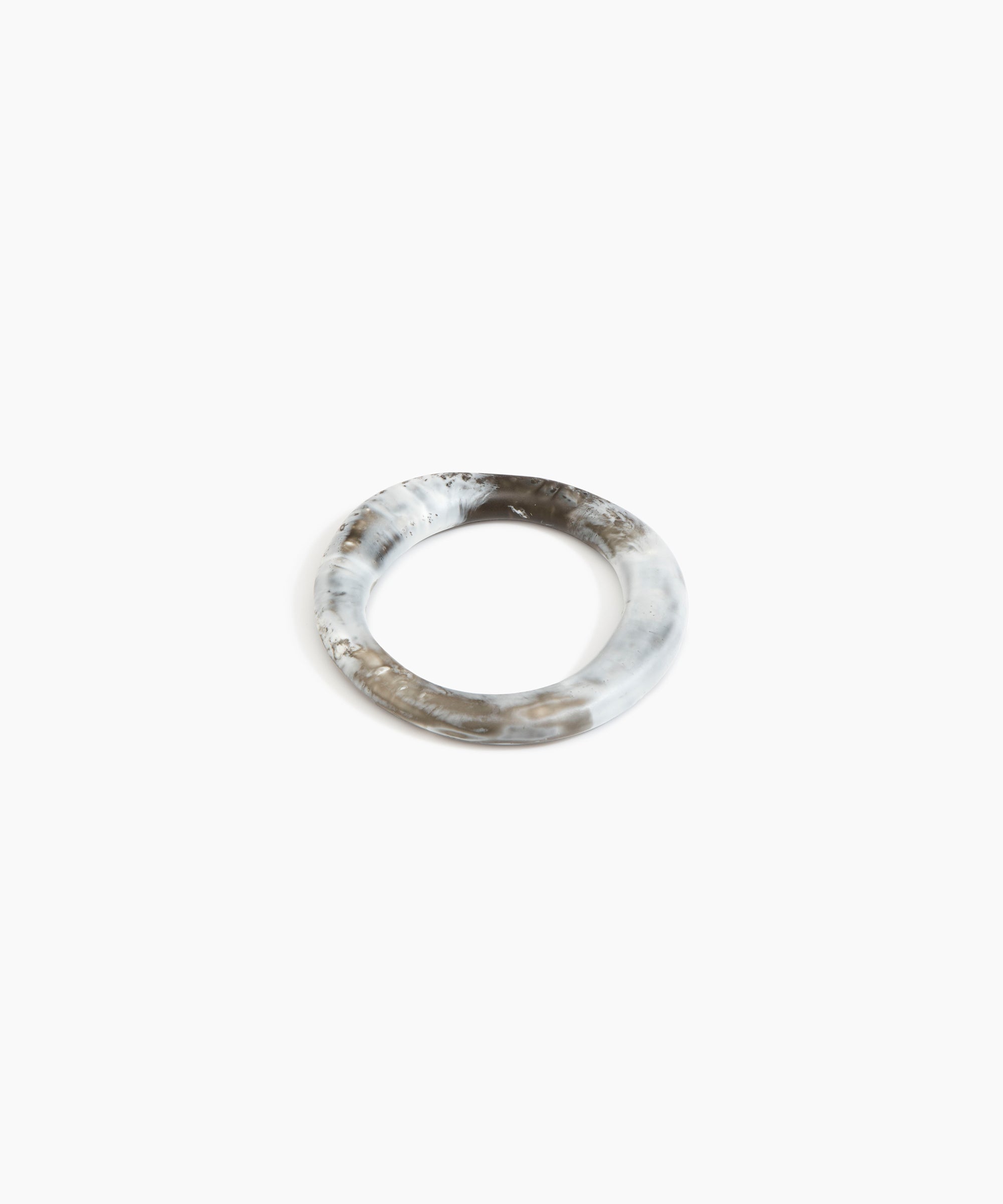Dinosaur Designs Drift Wishbone Bangle in Granite Colour resin with Wide Fit