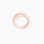 Dinosaur Designs Sprout Bangle in Rose Swirl — handcrafted marbled dusty pink resin bangle with chunky rounded form