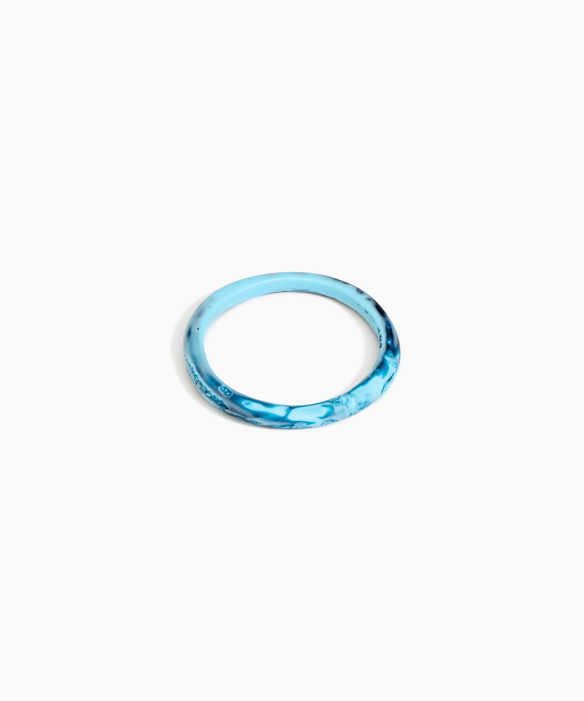 Dinosaur Designs Wishbone Bangle in Water Colour resin with Wide Fit