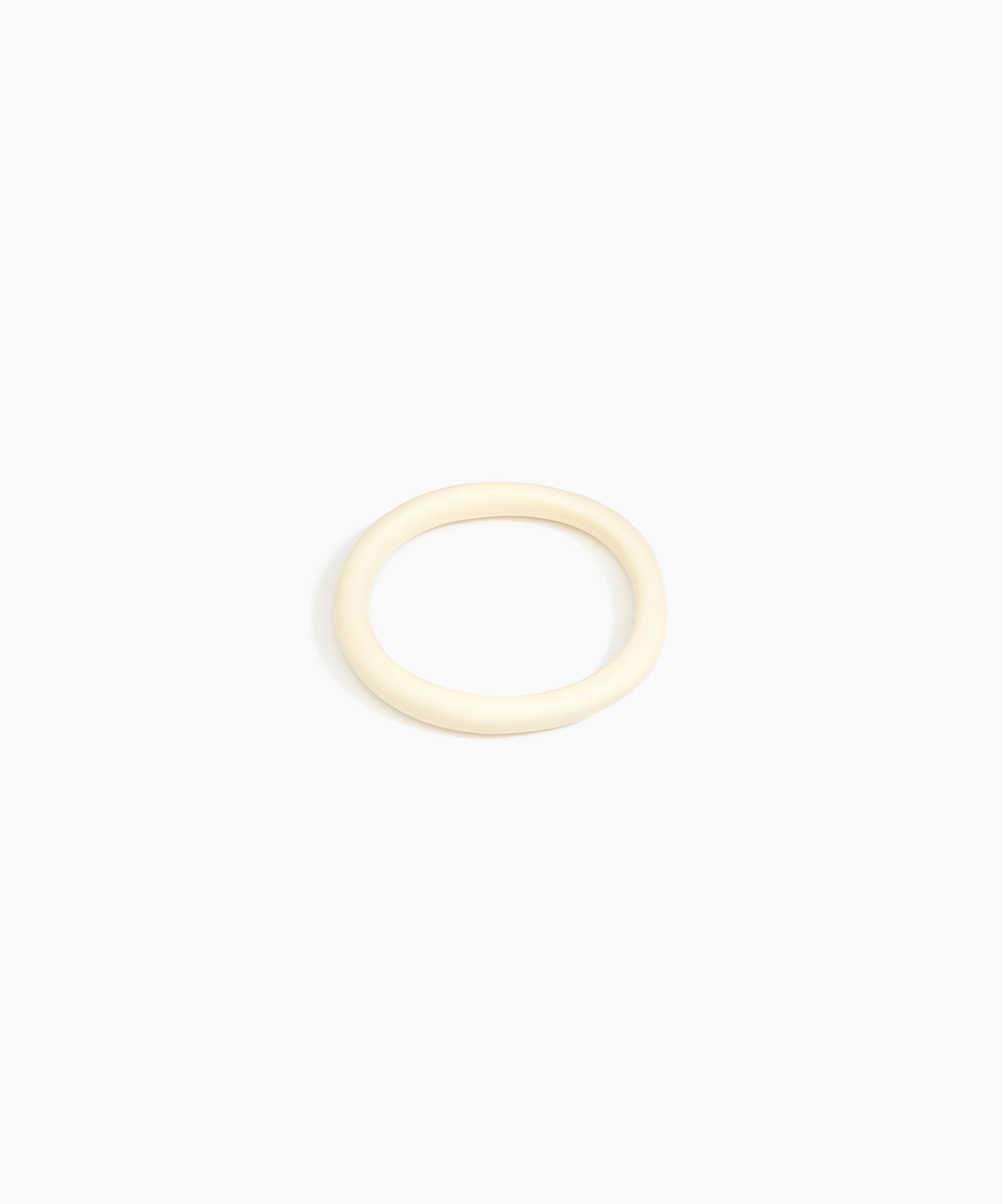 Dinosaur Designs Wishbone Bangle in Cream Colour resin with Wide Fit
