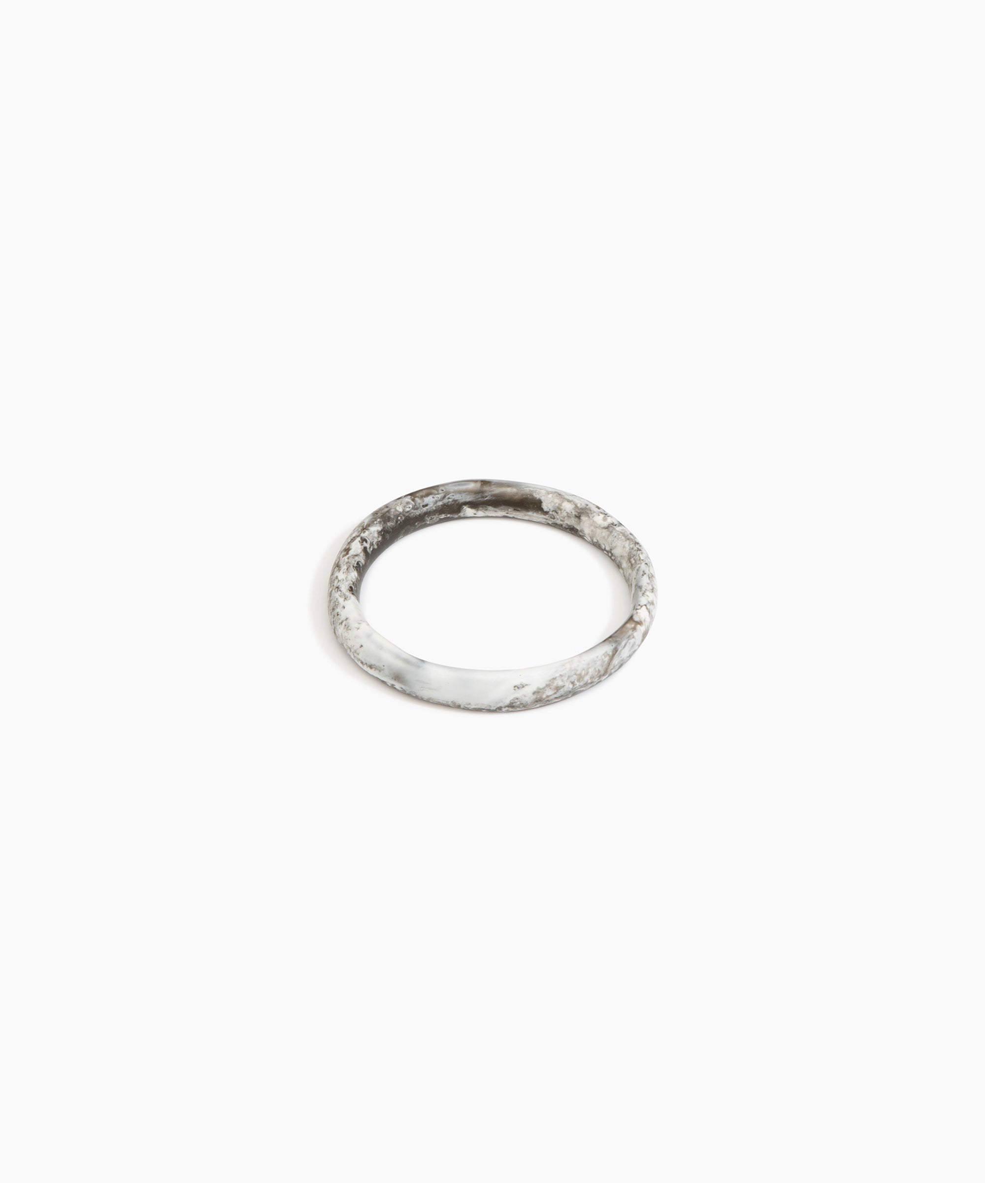 Dinosaur Designs Wishbone Bangle in Granite Colour resin with Wide Fit