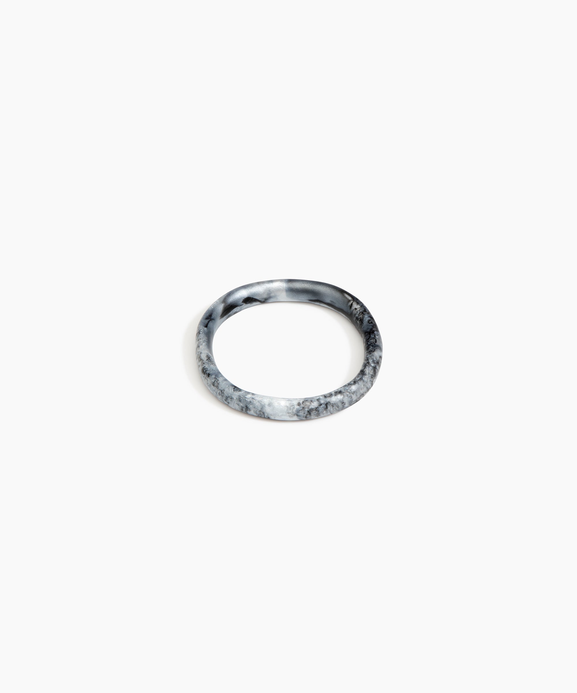 Dinosaur Designs Wishbone Bangle in Slate Colour resin with Wide Fit
