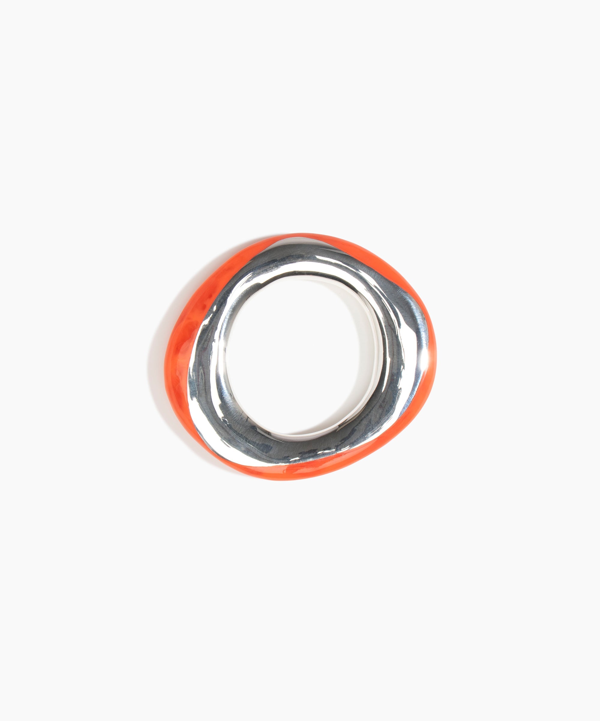 Dinosaur Designs SBRCKDUOSML Small Rock Duo Bangle SILVER LYCHEE