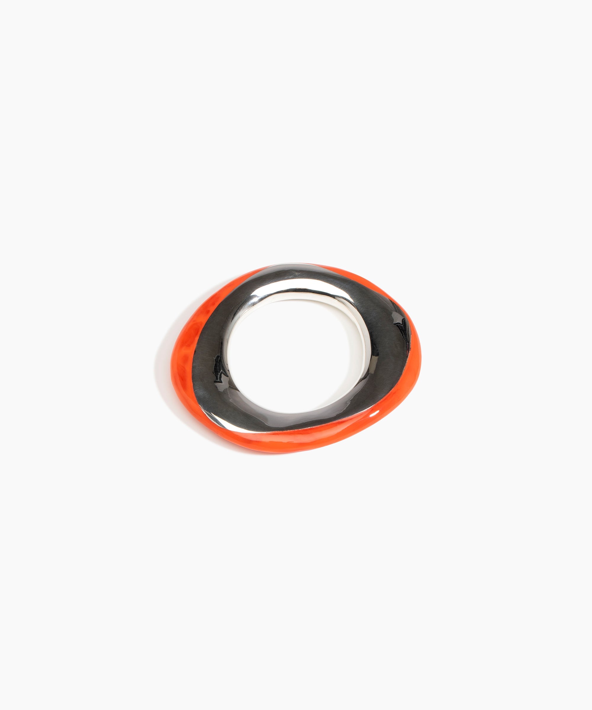 Dinosaur Designs SBRCKDUOSML Small Rock Duo Bangle SILVER LYCHEE