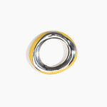 Dinosaur Designs SBRCKDUOSML Small Rock Duo Bangle SILVER POLLEN