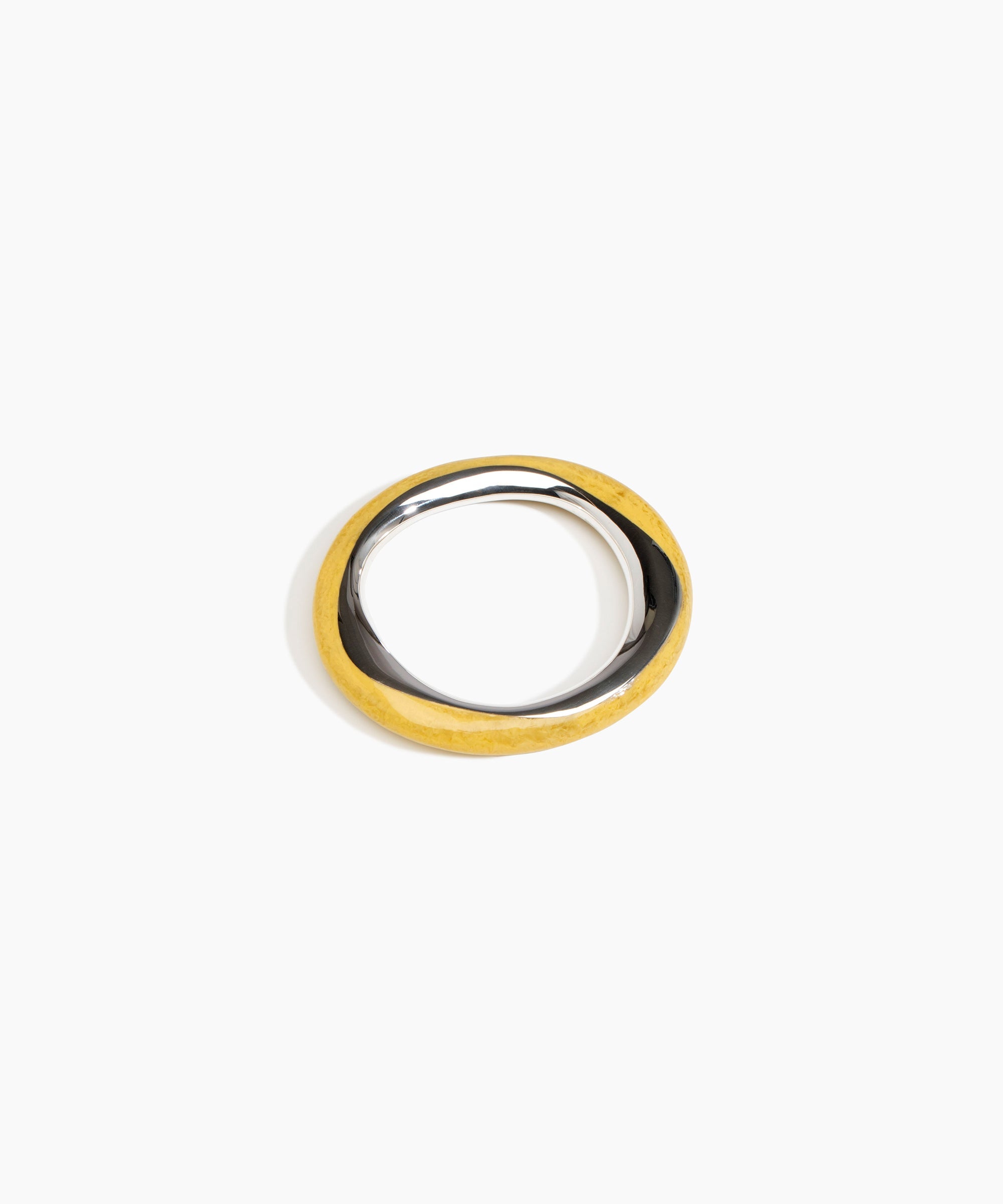 Dinosaur Designs SBRCKDUOWBN Rock Duo Wishbone Bangle SILVER POLLEN