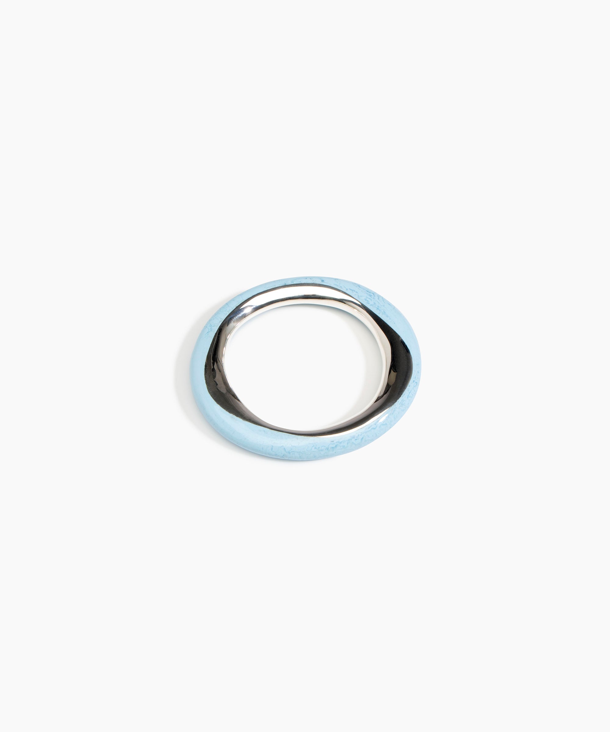 Dinosaur Designs SBRCKDUOWBN Rock Duo Wishbone Bangle SILVER POOL