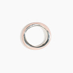 Dinosaur Designs SBRCKDUOWBN Rock Duo Wishbone Bangle SILVER ROSE SWIRL