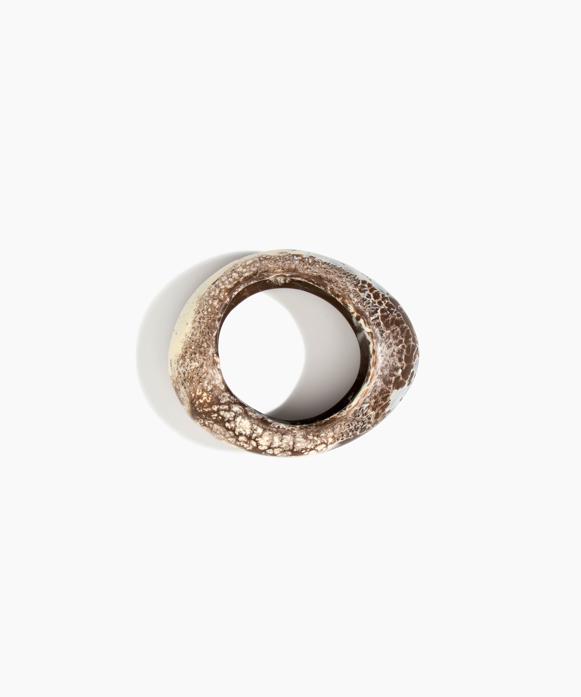 Dinosaur Designs SBRCKMED Medium Rock Bangle CAPPUCCINO
