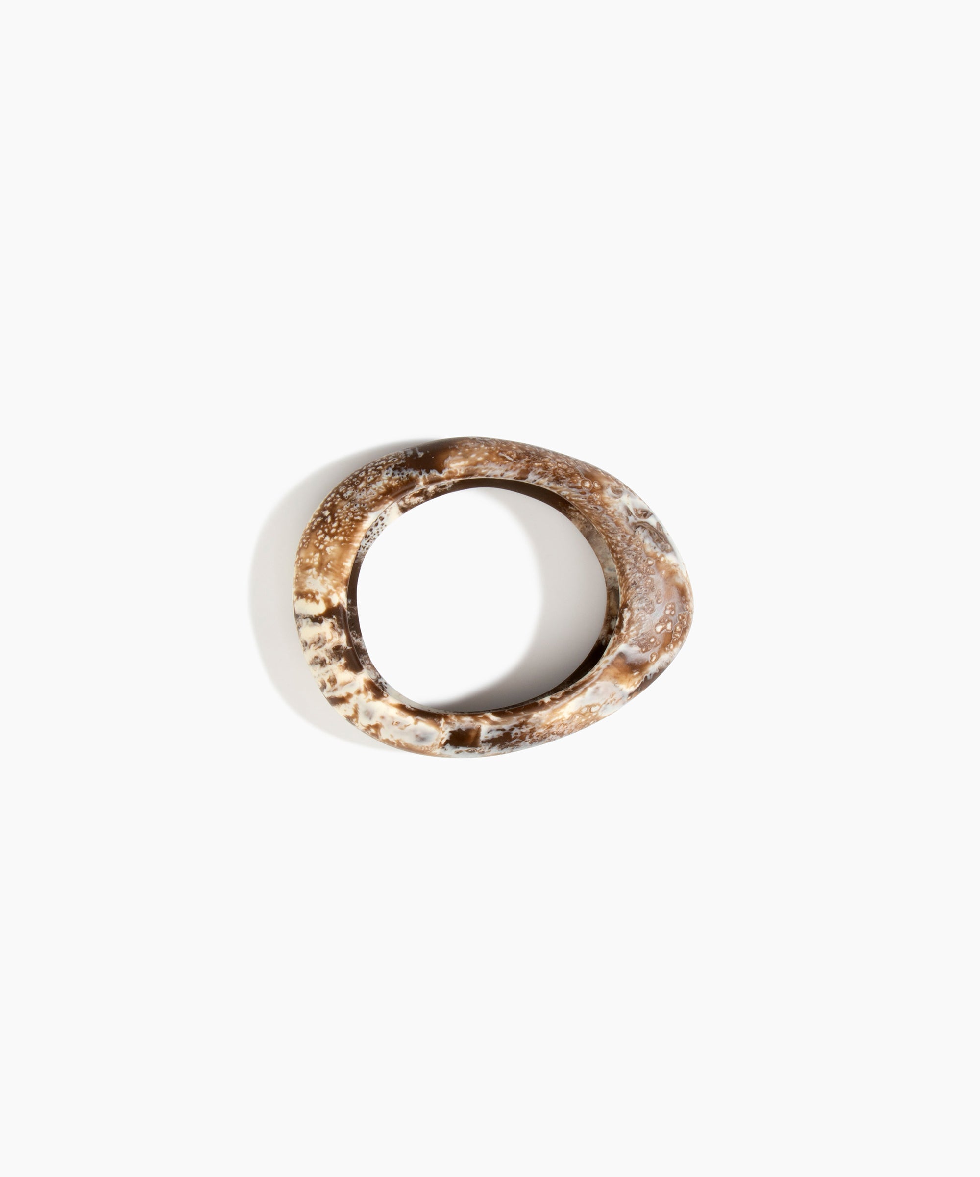 Dinosaur Designs SBRCKSML Small Rock Bangle CAPPUCCINO.