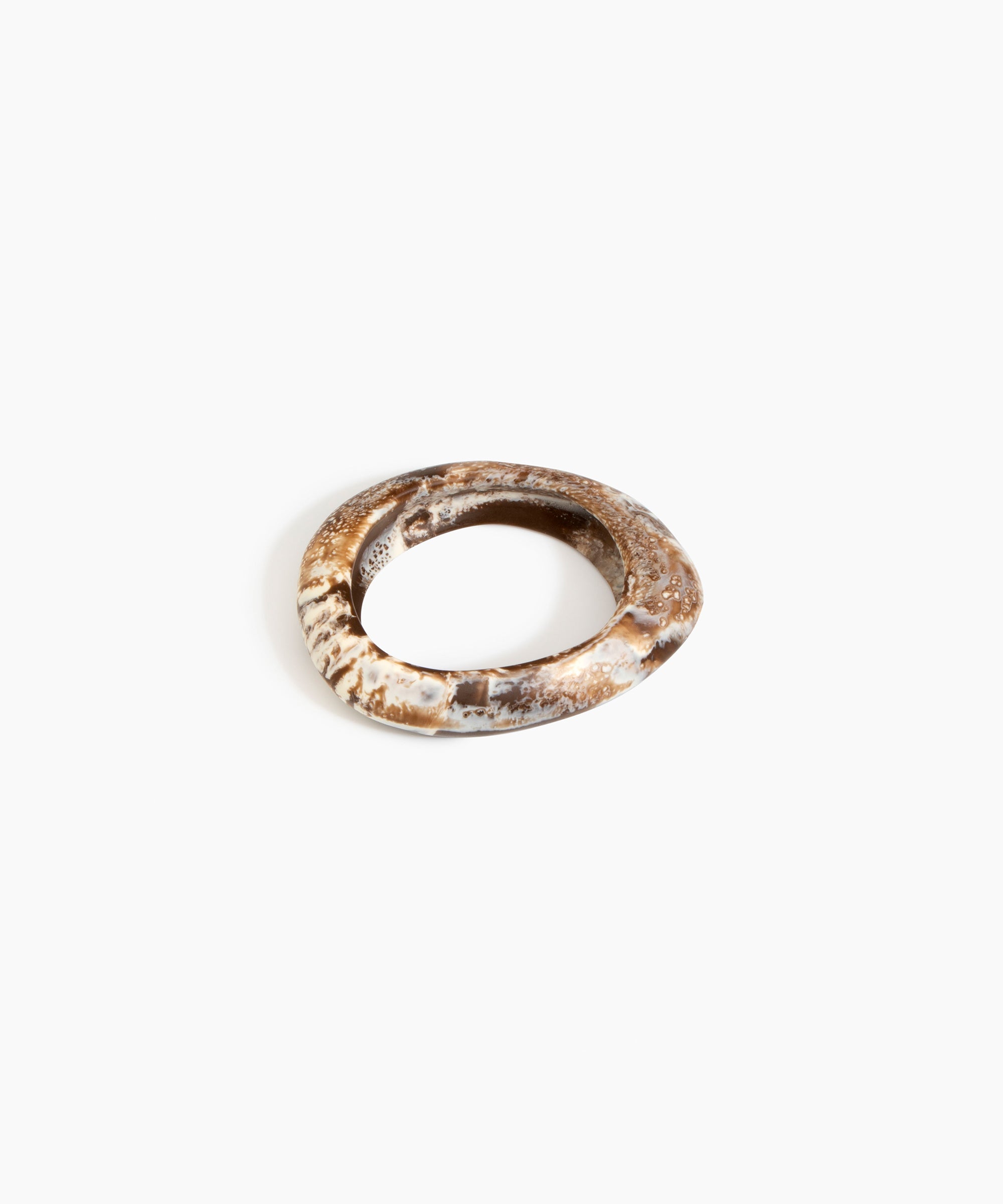Dinosaur Designs SBRCKSML Small Rock Bangle CAPPUCCINO.
