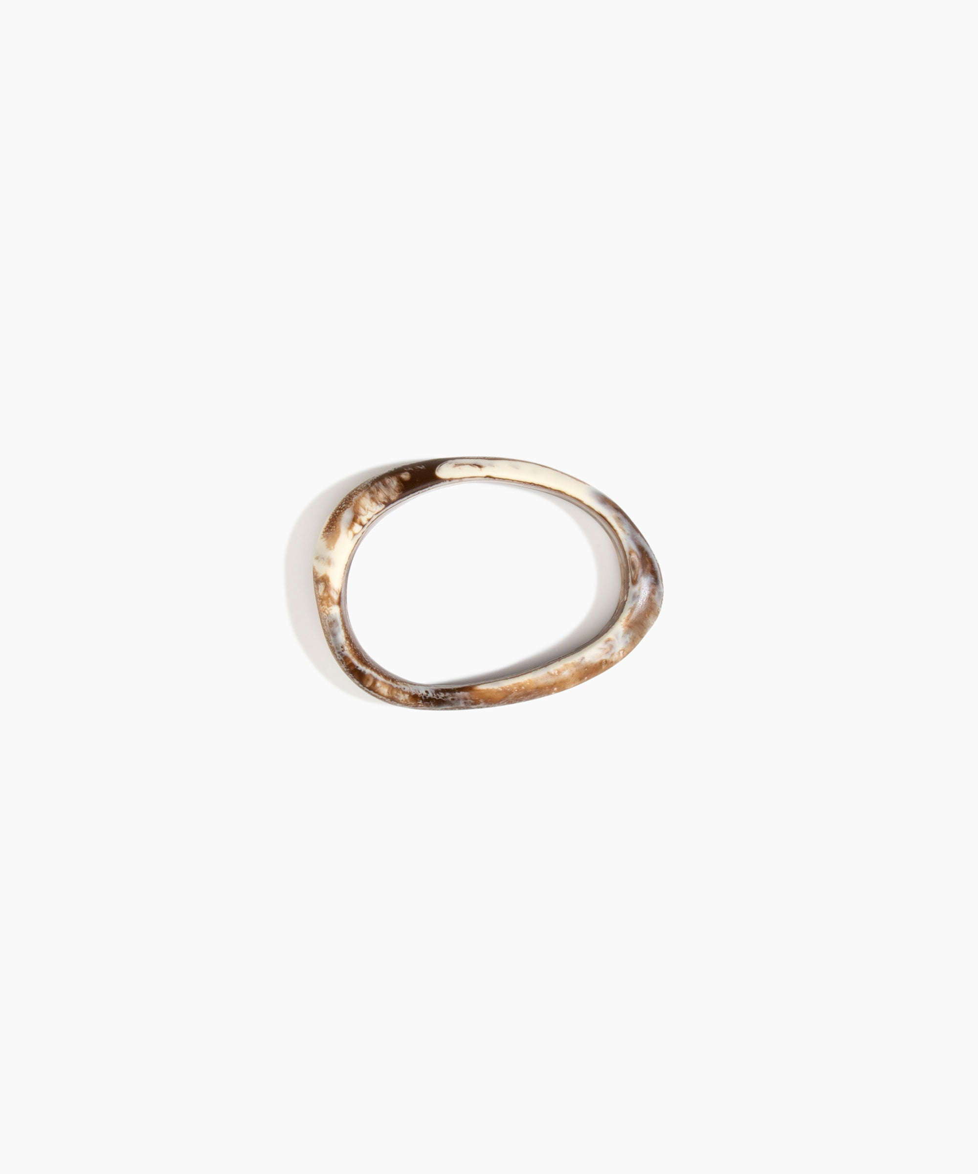 Dinosaur Designs SBRCKWBN Rock Wishbone Bangle CAPPUCCINO
