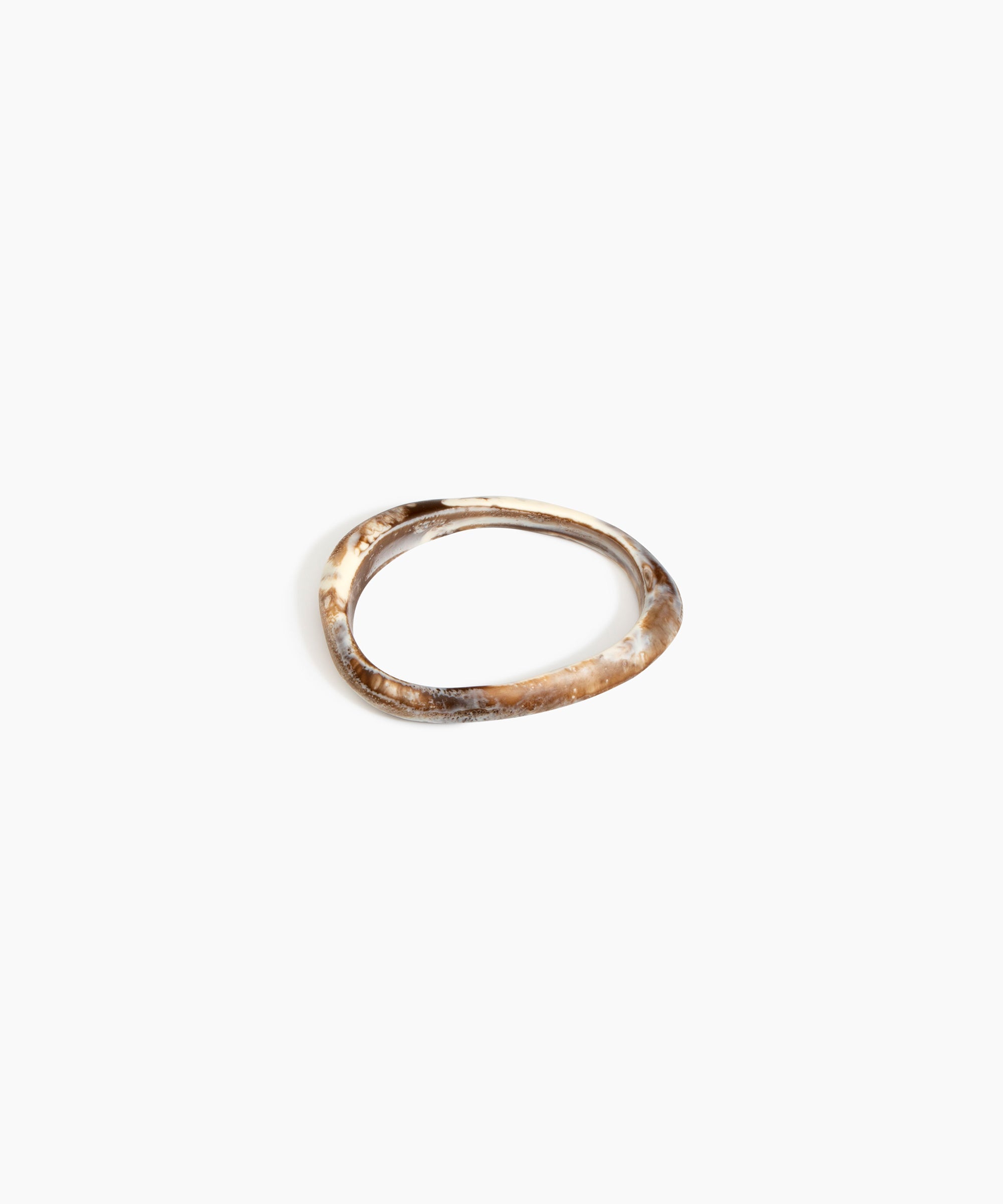 Dinosaur Designs SBRCKWBN Rock Wishbone Bangle CAPPUCCINO.