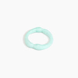 Dinosaur Designs Double Sprout Bangle in Mint — handcrafted marbled mint blue resin bangle with organic bulbous shape