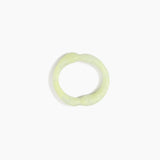 Dinosaur Designs Double Sprout Bangle in Pistachio — handcrafted marbled pastel green resin bangle with organic bulbous shape