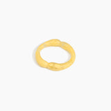 Dinosaur Designs Double Sprout Bangle in Pollen — handcrafted marbled yellow resin bangle with organic bulbous shape