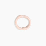 Dinosaur Designs Double Sprout Bangle in Rose Swirl — handcrafted marbled dusty pink resin bangle with organic bulbous shape