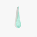 Dinosaur Designs Large Shell Spoon in Mint — handcrafted marbled mint blue resin spoon with slender tapered handle