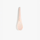 Dinosaur Designs Large Shell Spoon in Rose Swirl — handcrafted marbled dusty pink resin spoon with slender tapered handle