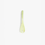 Dinosaur Designs Medium Shell Spoon in Pistachio — handcrafted marbled pale green resin spoon with slender tapered handle