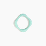 Dinosaur Designs Petal Bangle in Mint — handmade marbled mint blue resin bangle with slim undulating organic form