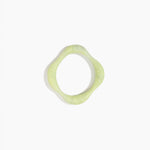 Dinosaur Designs Petal Bangle in Pistachio — handmade marbled pastel green resin bangle with slim undulating organic form