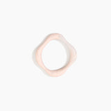 Dinosaur Designs Petal Bangle in Rose Swirl — handmade marbled dusty pink resin bangle with slim undulating organic form
