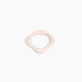 Dinosaur Designs Petal Bangle in Rose Swirl — handmade marbled dusty pink resin bangle with slim undulating organic form