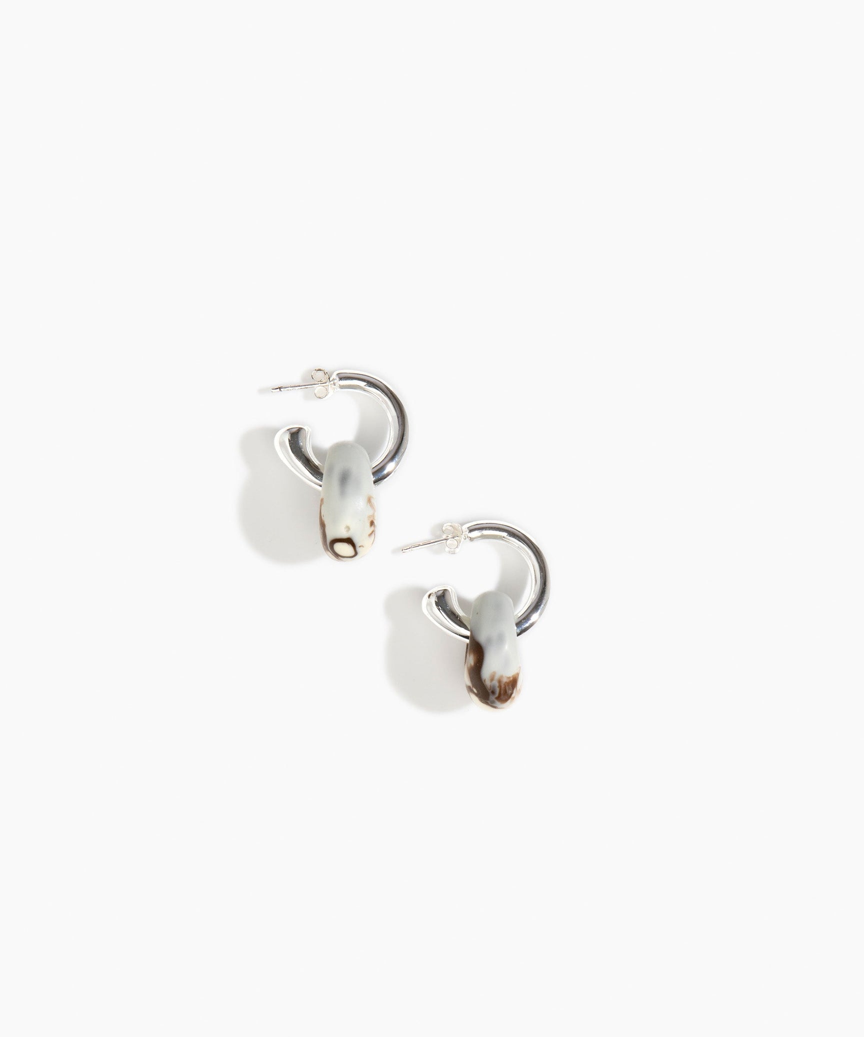 Splash Earrings Small Cappuccino - Dinosaur Designs main image 0
